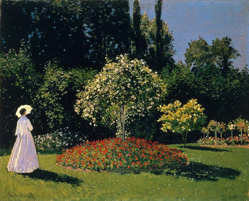 Claude Monet Jeanne Marguerite Lecadre in the Garden Sainte Adresse china oil painting image